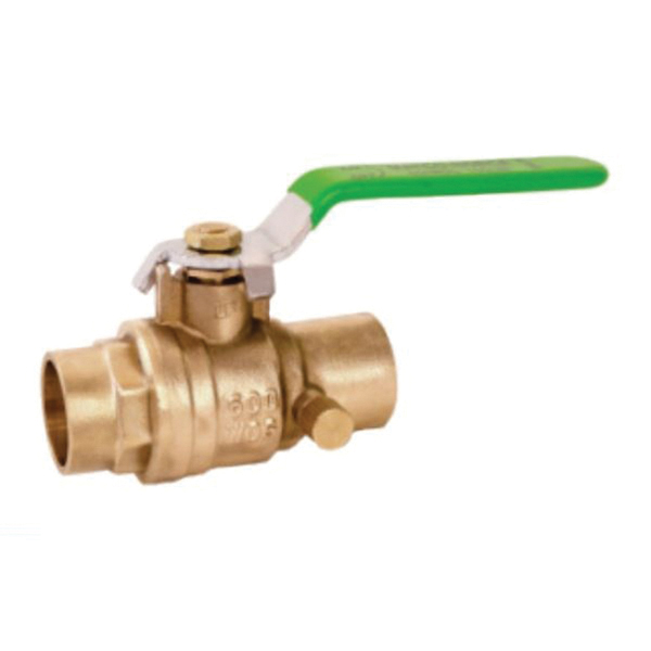 Matco-Norca™ 754DC Forged Brass Full Port Ball Valve with Drain, Compression, 400 psi