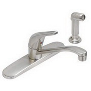 MATCO-NORCA CLASSIC ELEGANCE-EURO DESIGN CL-140SS (FT-210SELS), 8" BRUSHED NICKEL KITCHEN FAUCET, SOLID LEVER HANDLE, WASHERLESS CARTRIDGE, W/ SPRAY (ADA)
