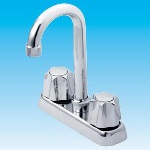 MATCO-NORCA CLASSIC ELEGANCE CL-320C (FY-990), 4" CHROME PLATE BAR FAUCET, METAL HANDLES, WITH GOOSENECK SPOUT