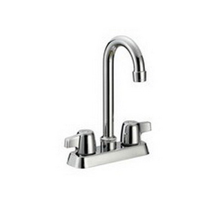 MATCO-NORCA CL-320CH(#RQ-400) 4" CHROME PLATE DECK MOUNT FAUCET, METAL LEVER HANDLES, GOOSENECK SPOUT (BAR FAUCET)