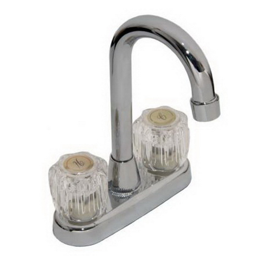 MATCO-NORCA #NM-990, 4" CHROME PLATE BAR FAUCET, ACRYLIC HANDLES, IAPMO