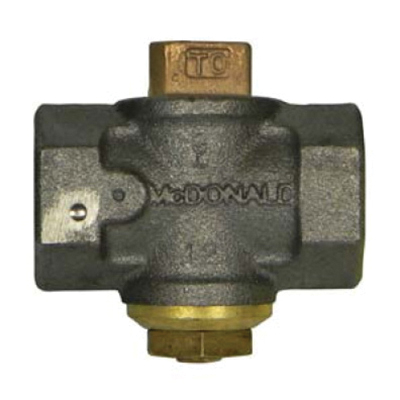 McDonald® Black Cast Iron Flat Head Tamper Proof Gas Plug Valve - FNPT - 175 psi - -20 to 150 deg F