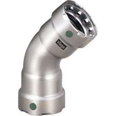 MegaPress® 316 Stainless Steel 45 deg Elbow, Press, Import