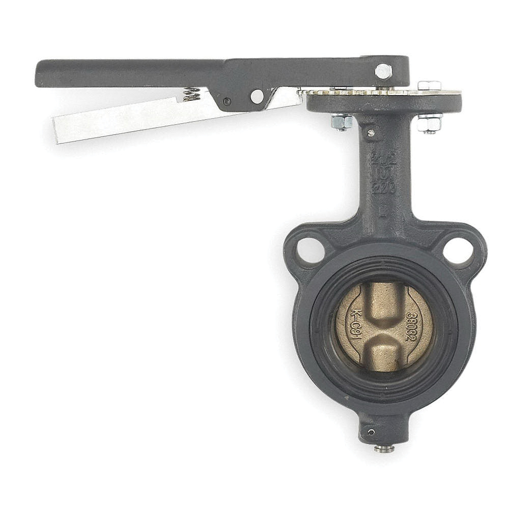 Milwaukee Valve CW223E Lead Free Cast Iron Butterfly Valve, Wafer, 200 psi, -30 to 250 deg F