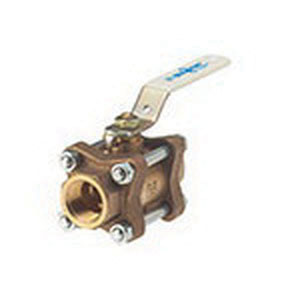 Milwaukee Valve Ultra-Pure™ UPBA350 Lead Free Cast Bronze 3-Piece Full Port Ball Valve - Solder - 600 psi
