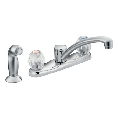 MOEN 67910 CHATEAU 2 HANDLE CHROME KITCHEN FAUCET WITH SIDE SPRAY