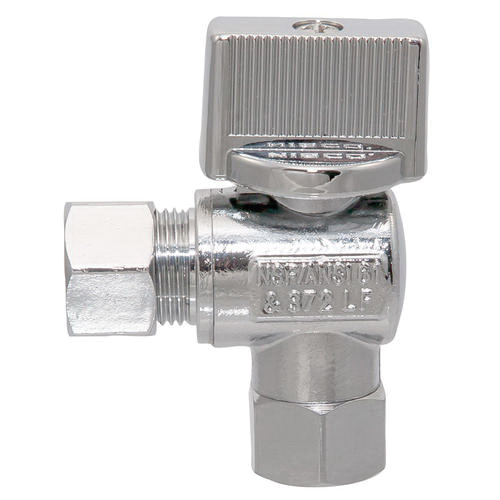 3/8x3/8 NIBCO 7145F-LF , LF ANGLE QTR TURN SUPPLY STOP 125 PSI CWP FEM COMPxCOMP