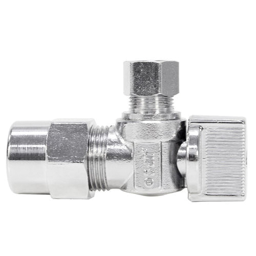 1/2x3/8 NIBCO 7175-LF , LF ANGLE QTR TURN SUPPLY STOP 125 PSI CWP CPVCxCOMP
