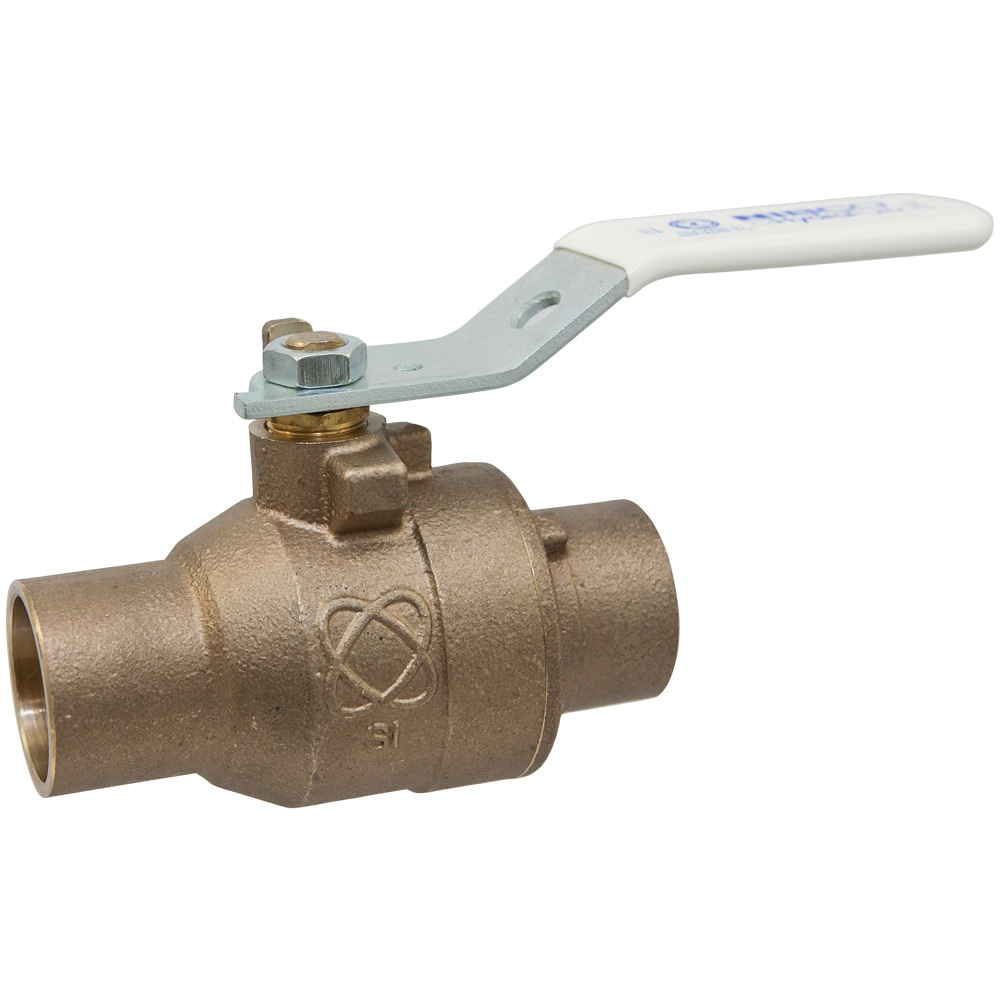 Nibco® Lead Free Silicon Bronze 2-Piece Full Port Ball Valve - Solder - 600 psi - 300 deg F