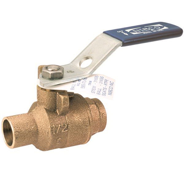 Nibco® Cast Bronze 2-Piece Full Port Ball Valve, Solder, 600 psi, 400 deg F