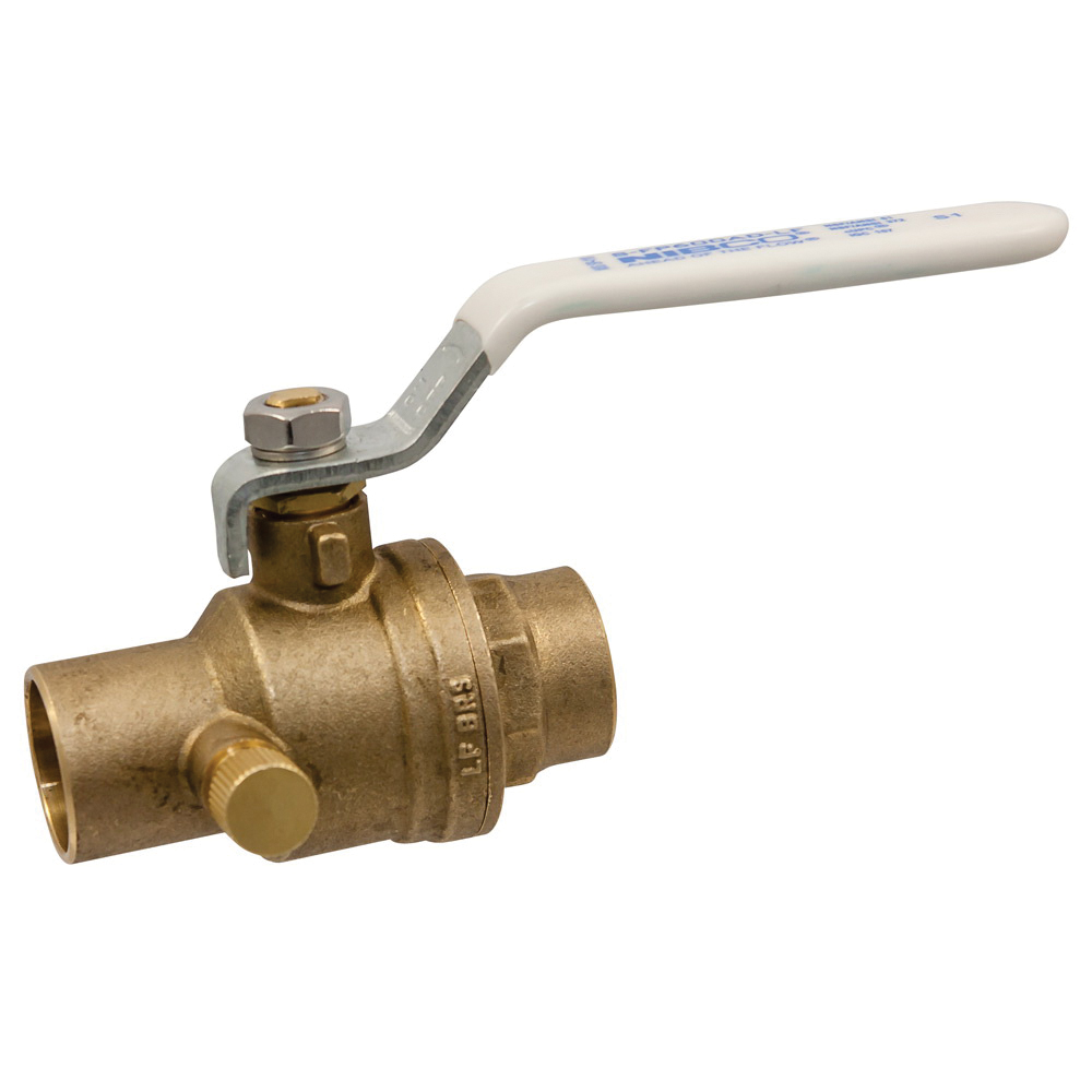 Nibco® Lead Free Forged DZR Copper Alloy 2-Piece Full Port Ball Valve, Solder, 600 psi