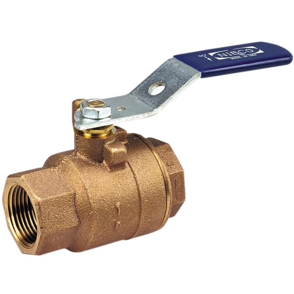 Nibco® Cast Red Bronze 2-Piece Full Port Ball Valve, FNPT, 600 psi, -20 to 400 deg F