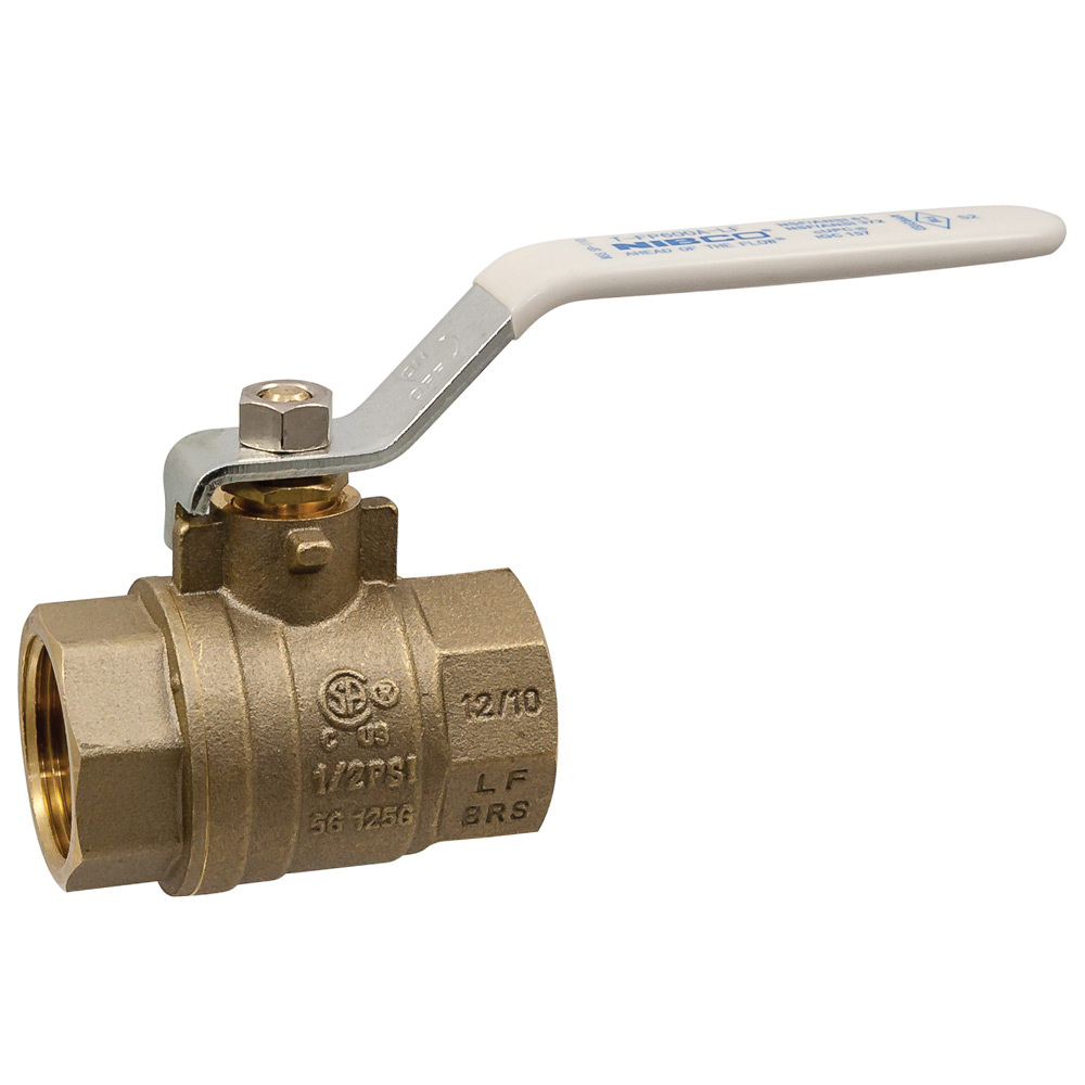 Nibco® Lead Free Forged DZR Copper Alloy 2-Piece Full Port Ball Valve, FNPT