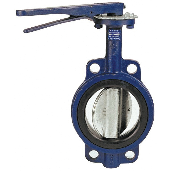 Nibco® Epoxy Coated Cast Iron Butterfly Valve, Wafer, 200 psi, 225 deg F