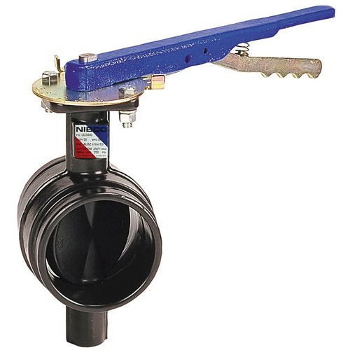 Nibco® Polyamide Coated Ductile Iron Butterfly Valve, Grooved, 300 psi, 200 deg F