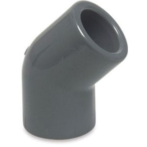 Niron Gray PP-RCT Molded 45 deg Segmented Elbow, Long Spigot