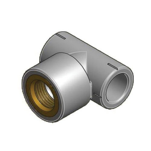 1/2x1/2 FEM THRD TEE W/NPT & LF BRS-SOCKET FUSION 27NTF2012NPT