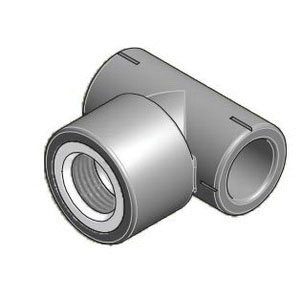 1/2x1/2 FEM THRD TEE W/NPT & SS-SOCKET FUSION 27NTF2012SSNPT