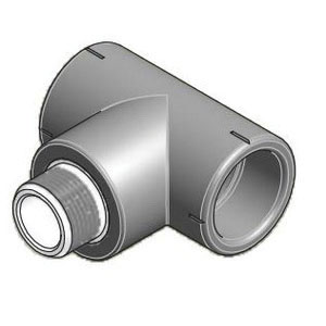 1x1 MALE THRD TEE W/NPT & SS-SOCKET FUSION 27NTM321SSNPT