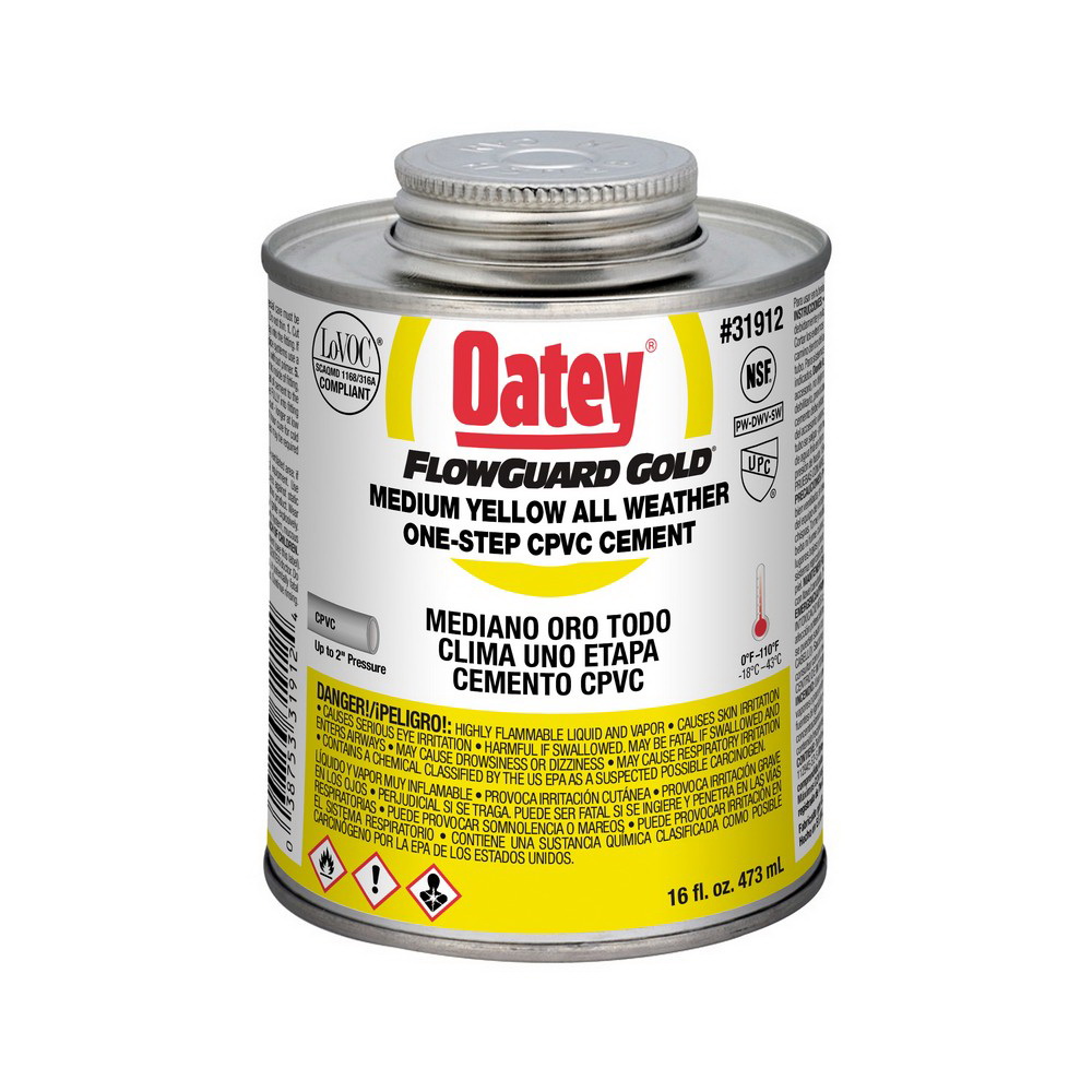 PT CAN LO-V.O.C. CPVC FLOWGUARD GOLD 1-STEP YELLOW CEMENT OATEY #31912 ( HAZMAT - NO UPS )