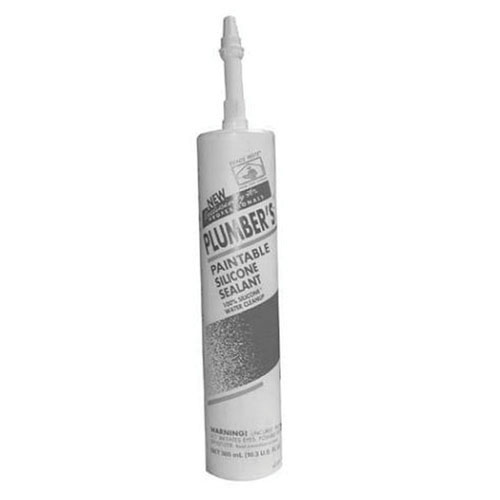 PASCO #1715 10 OZ PLUMBERS PAINTABLE SILICONE SEALANT - WHITE