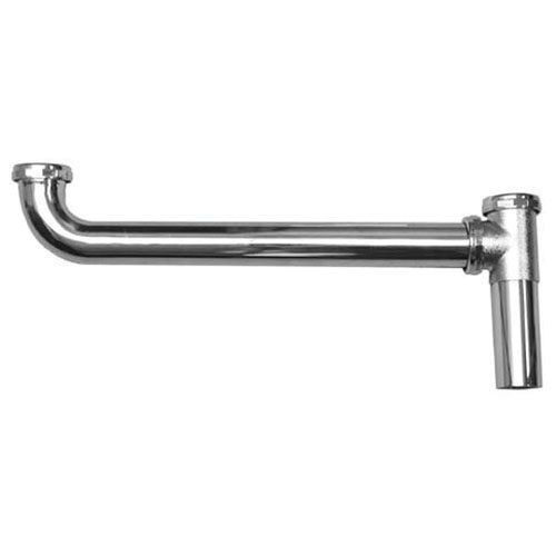 PASCO #34160 1-1/2 X 16 CHROME 20GA CONTINUOUS WASTE - SLIP JOINT CAST TEE W/BAFFLE
