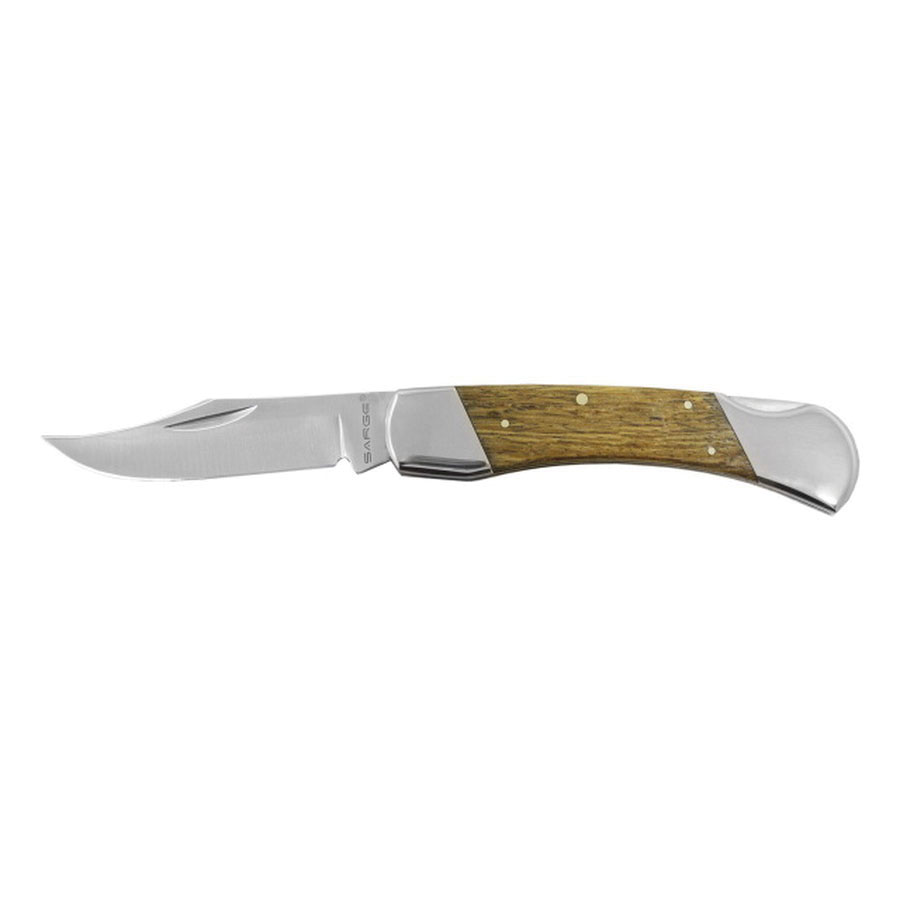 SARGE KNIFE SK-141ZNM ZEBRAWOOD LOCK BACK FOLDING KNIFE