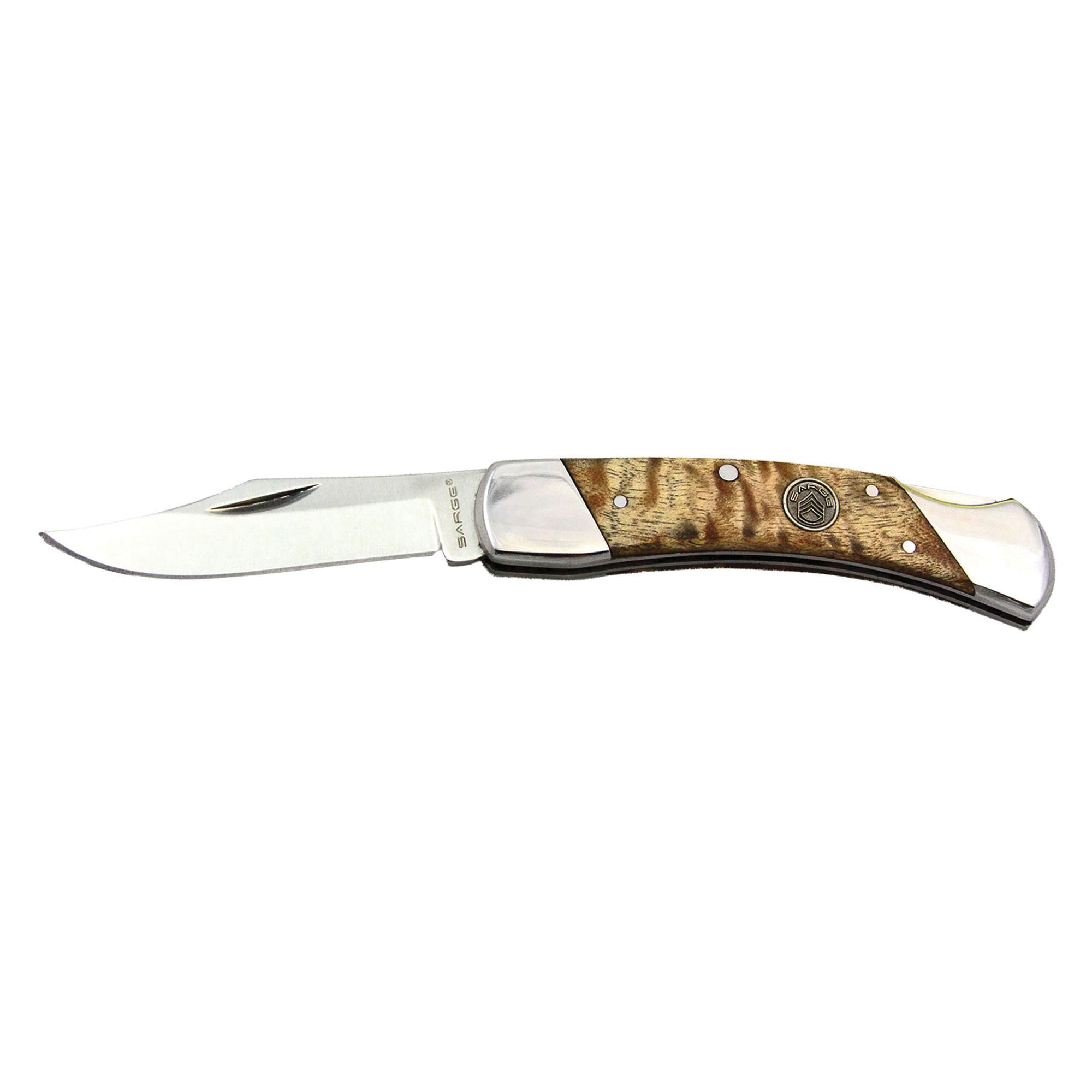 SARGE KNIFE SK-144 PREMIUM MAPLE BURL LOCK BACK