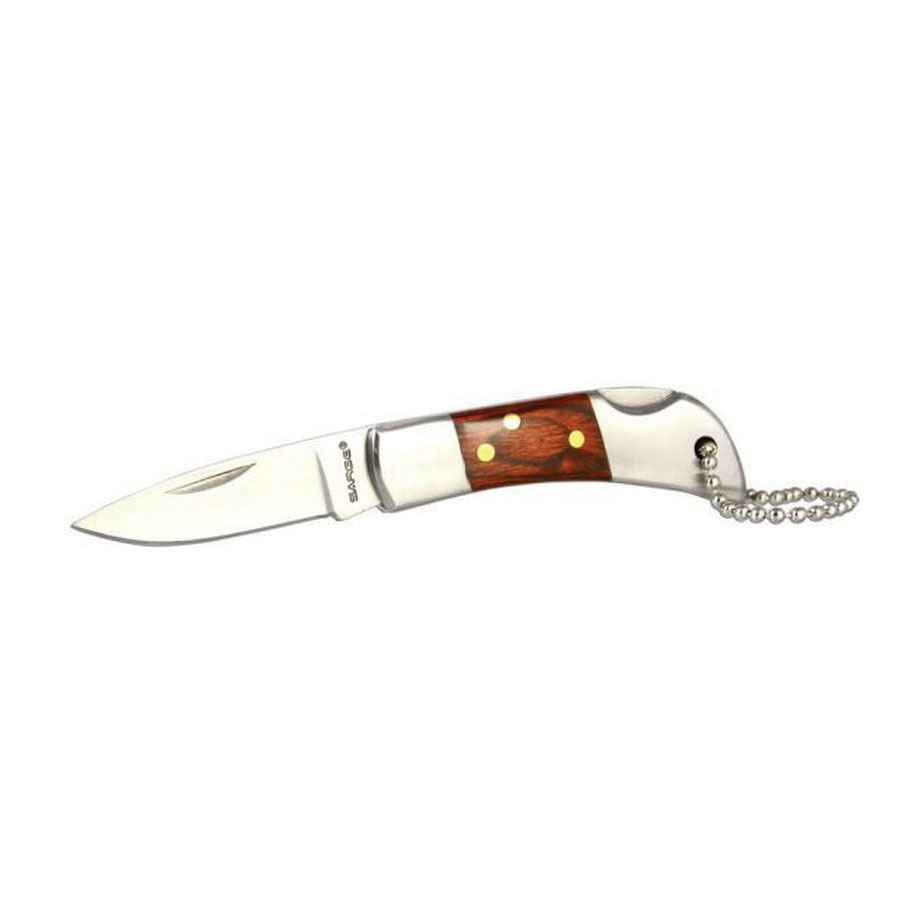 SARGE KNIFE SK-15 PAKKAWOOD MINI LOCK BACK POCKET KNIFE W/KEY CHAIN