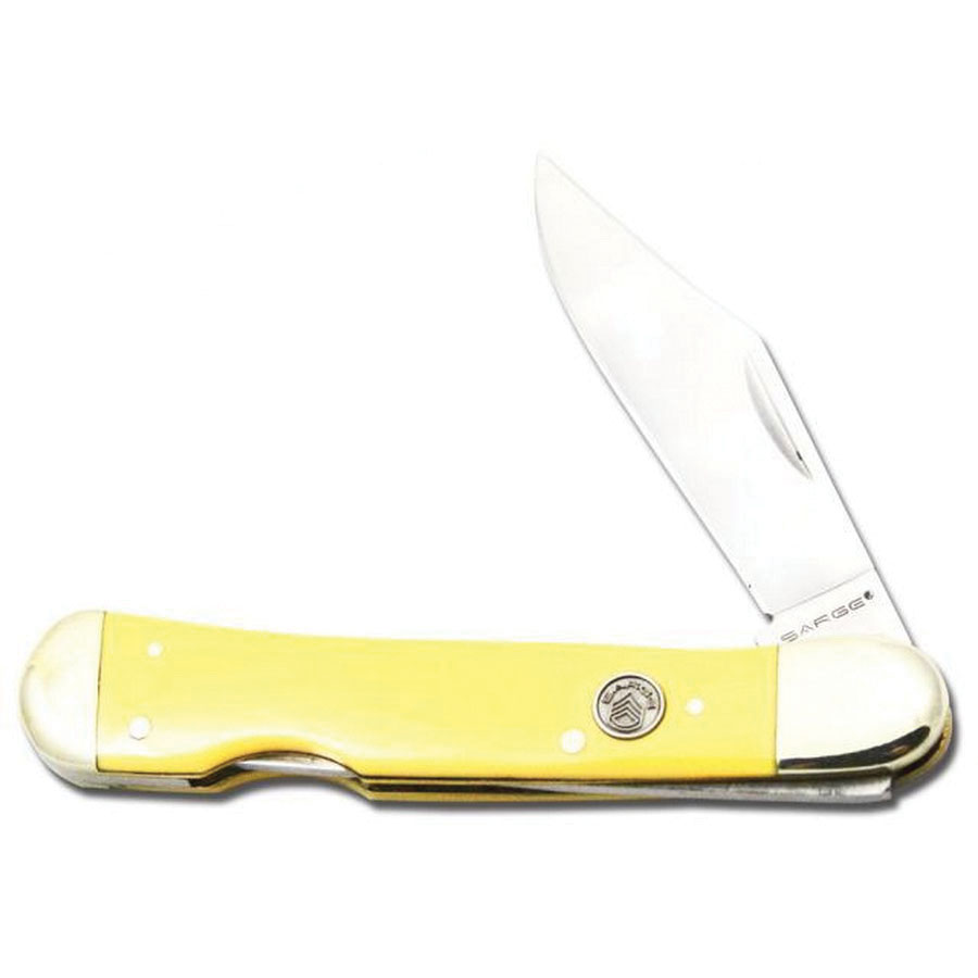 SARGE KNIFE SK-211 SINGLE BLADE LOCK BACK w/SILK PROTECTIVE POUCH