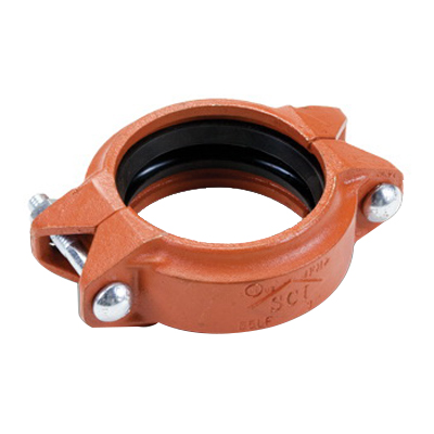 Smith-Cooper® Cooplok™ Orange Painted Ductile Iron Lightweight Flexible Coupling, Grooved