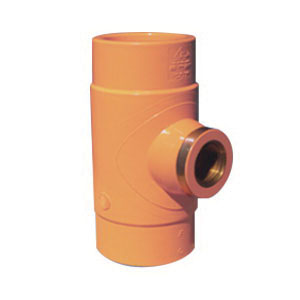 1-1/4x1/2 FLAMEGUARD 4202-166G CPVC TORQUESAFE GASKET SEALED SPRINKLER HEAD TEE (SOCxSOCxGASKET FIPT)