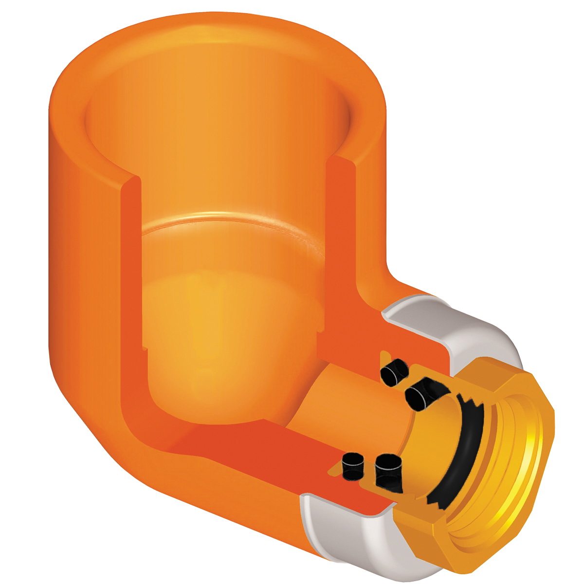 1-1/4x1/2 FLAMEGUARD 4207-166G CPVC TORQUESAFE GASKET SEALED SPRINKLER HEAD ELBOW (SOCxGASKET FIPT)