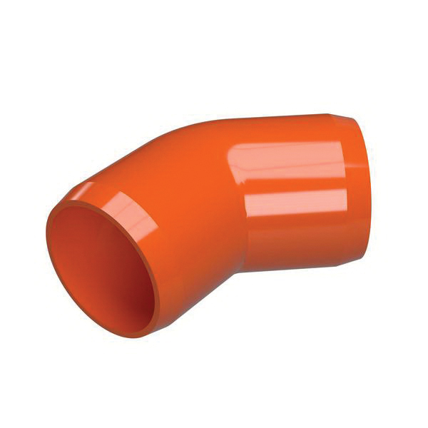 Spears® FlameGuard® Orange CPVC Molded 45 deg Standard Elbow, Socket