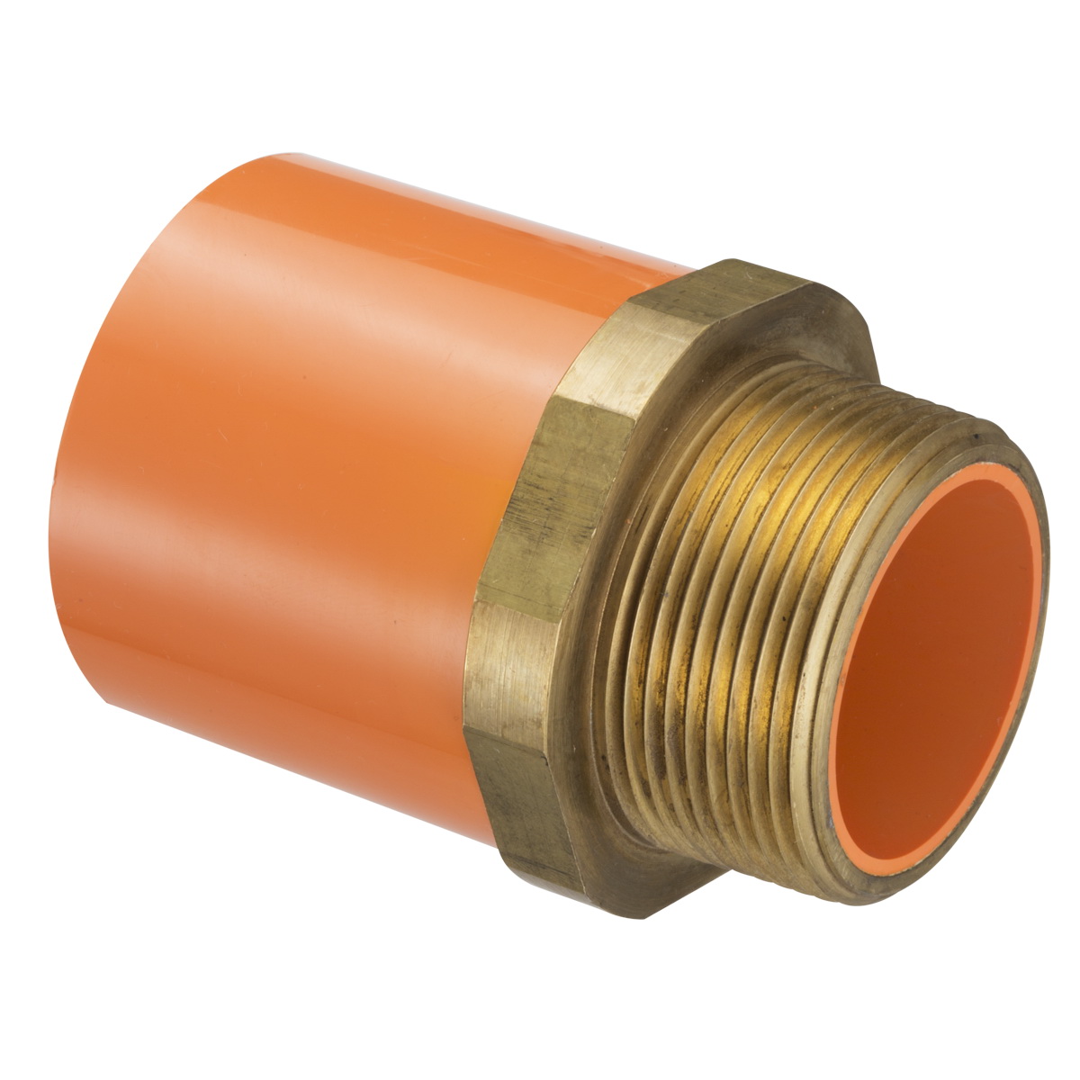 Spears® FlameGuard® Orange CPVC Molded Adapter, MIPT x Socket