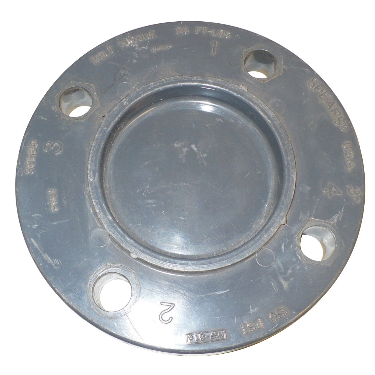 Spears® FlameGuard® Orange CPVC Class 150 Molded Blind Flange