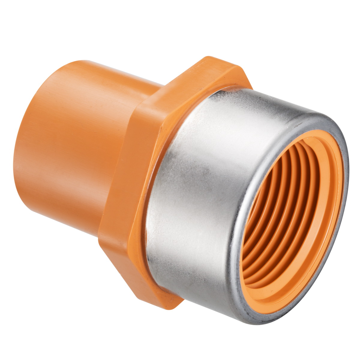 Spears® FlameGuard® Orange CPVC Molded Standard Adapter, Spigot x SR FIPT