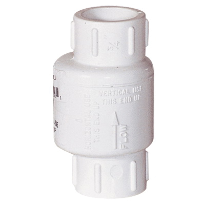 Spears® S1520 White PVC Utility Swing Check Valve - Socket - 150 psi - 140 deg F