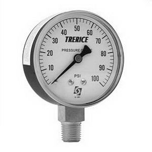 2 LF TRERICE 800B 0/200 PSI DRY UTILITY PRESSURE GAUGE 1/8 NPT / LOWER CONN LEAD FREE #800B2001LA130 *Compliant with Lead Free Drinking Water Act.
