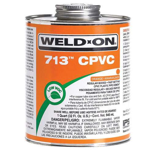 QT WELD-ON 10126 713 CPVC ORAGE REGULAR BODIES FAST SETTING CEMENT