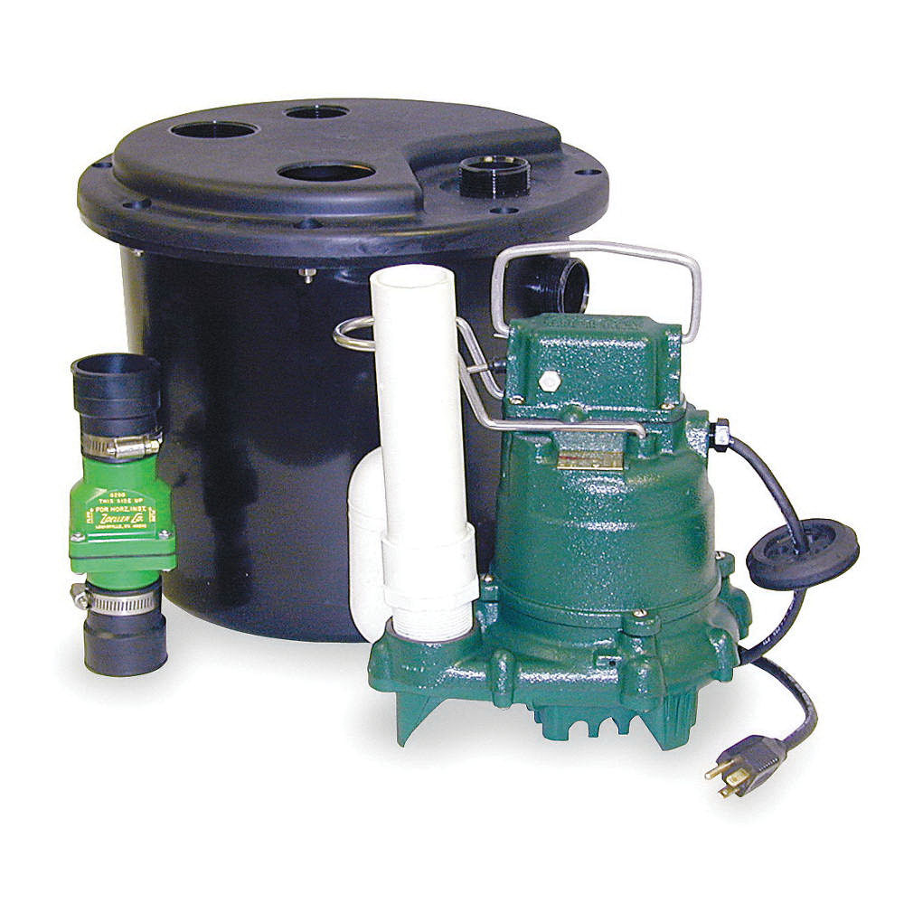 ZOELLER 105-0001 DRAIN KIT COMPLETE W/ BASIN, CHECK, & M53 PUMP